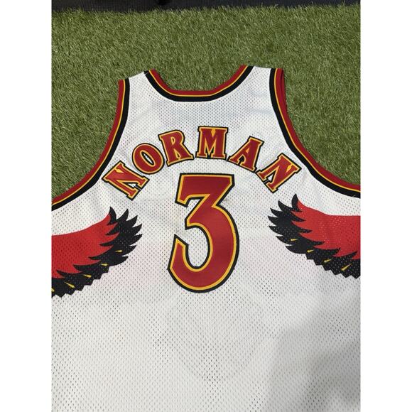 VTG Rare 1994-95 Atlanta Hawks Ken Norman #5 Game Issued Sewn MiUSA Jersey 44+3